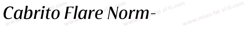 Cabrito Flare Norm字体转换